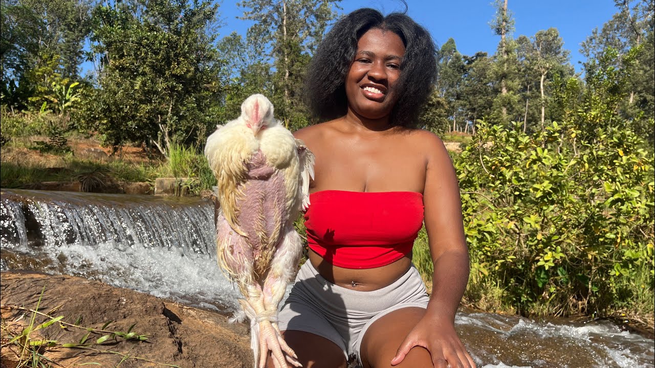 Cooking chicken and fries in the wilderness and playing Rock Paper Scissors 