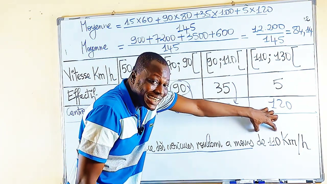Comment déterminer  LA CLASSE MODALE et  LA MOYENNE d'une SERIE STATISTIQUE  #maths #statistics 