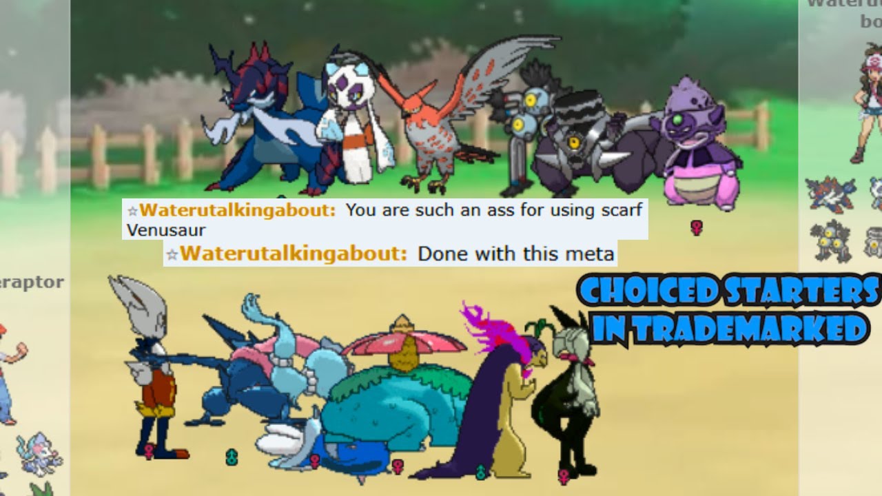 FULL CHOICED STARTER TEAM SMASHED THIS SALTY NOOB ON POKEMON SHOWDOWN!!