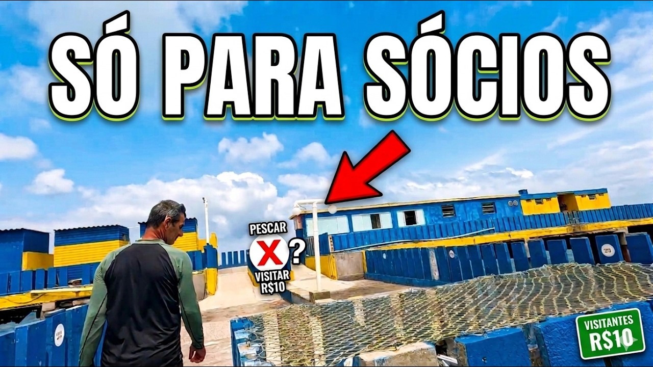 Plataforma de pesca na cidade de Rincão