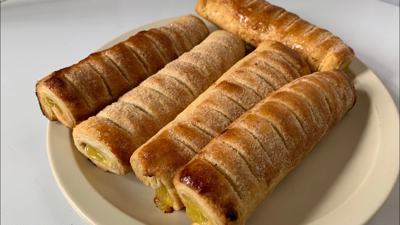 Barritas o Peines de Piña variedad de la pasta hojaldre FÁCIL de hacer