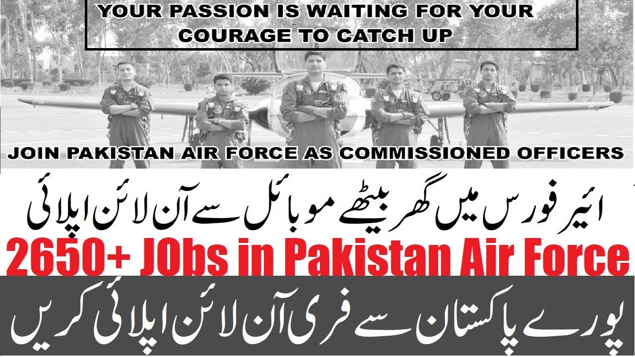 How to Apply Online for Pakistan Air Force PAF Jobs 2021 Advertisement for Male and Female
