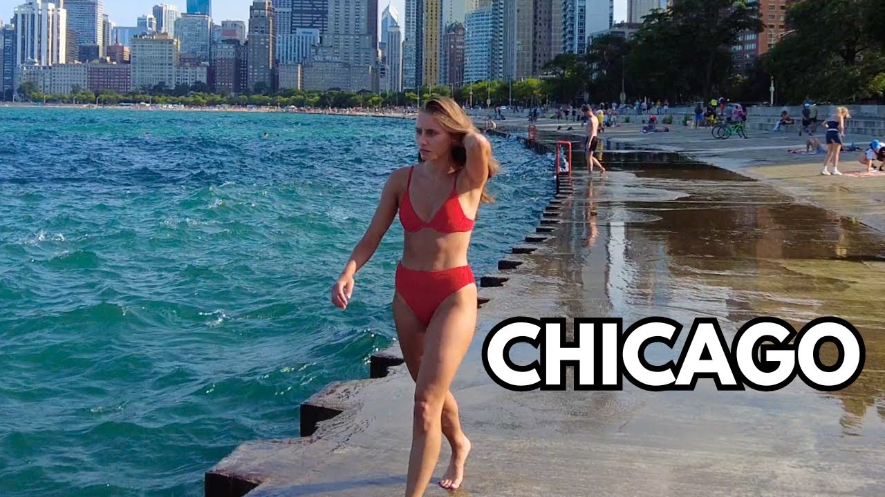 Summer in Chicago Lakefront Trail / Beaches on Saturday | July 27, 2024 | 4k Video