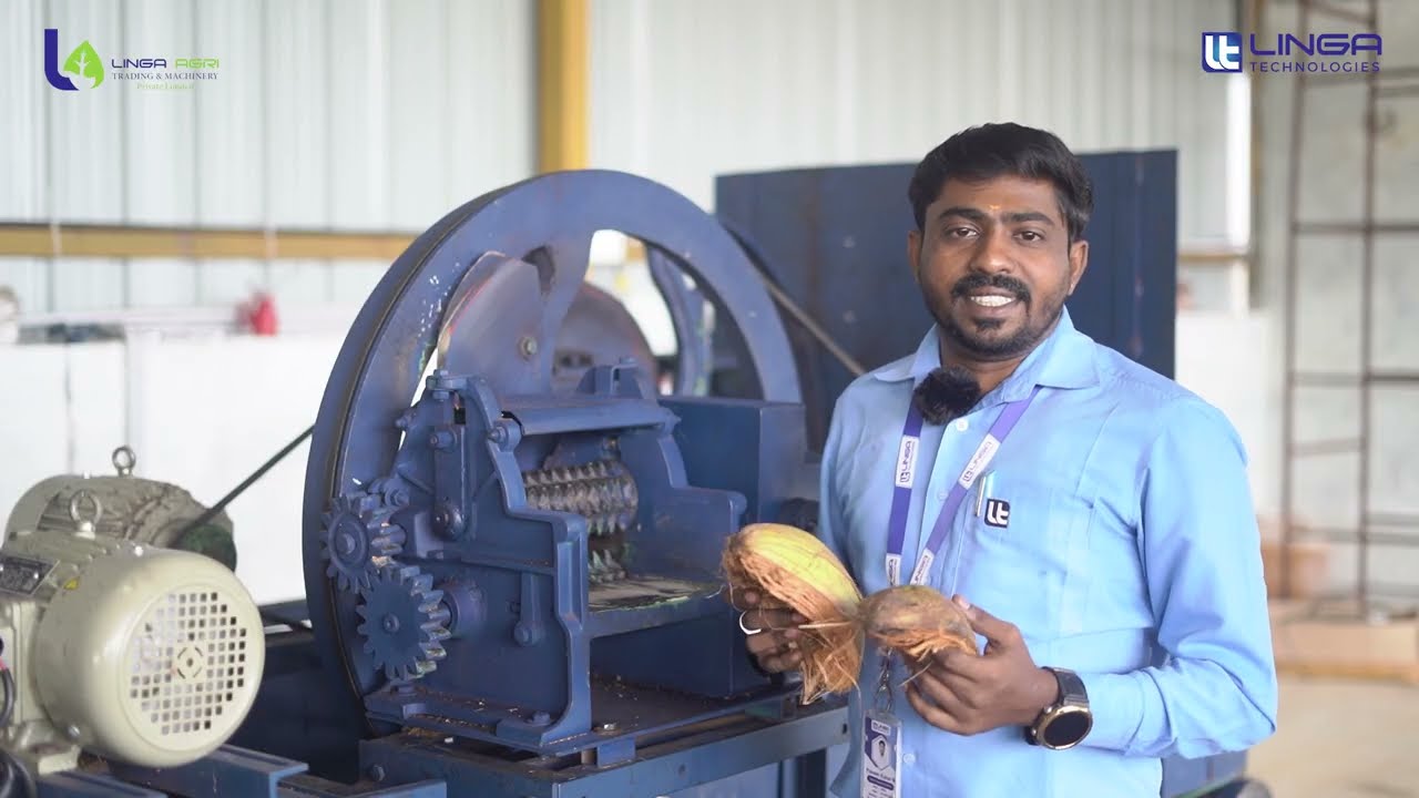 Linga Coconut Husk Chips Processing Unit