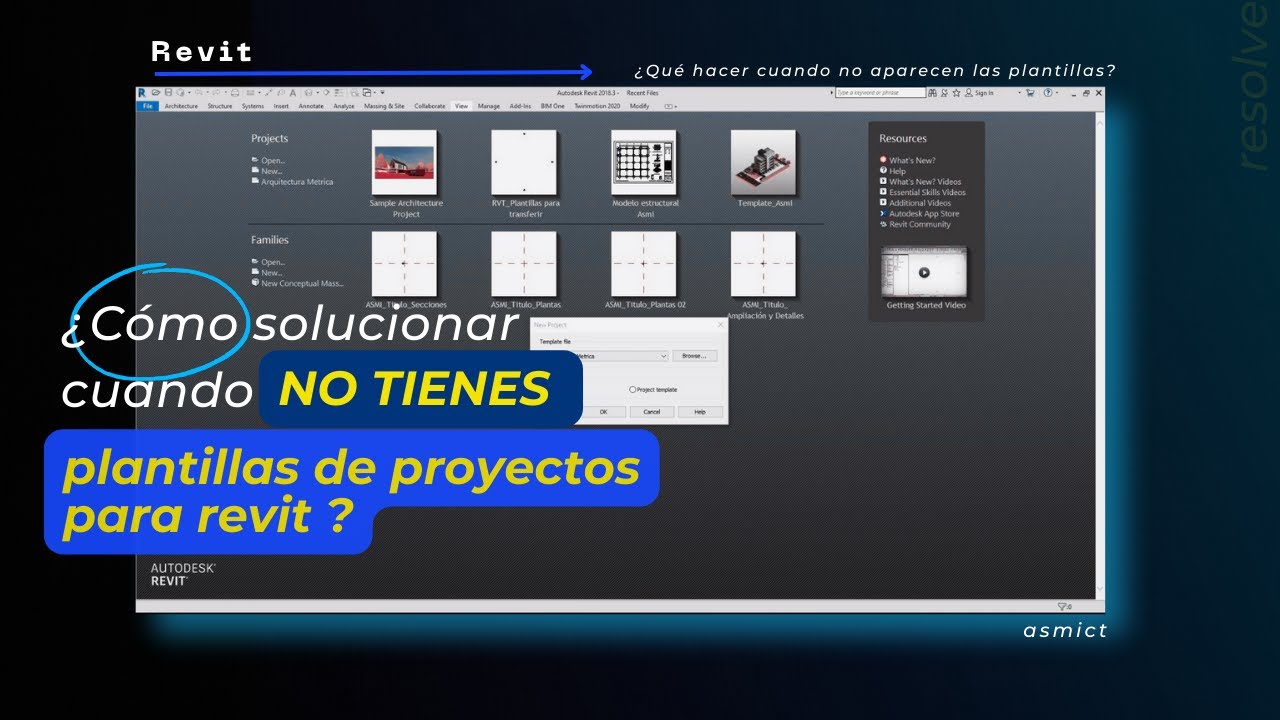 Plantillas de nuevo proyecto en Revit | Solución del problema