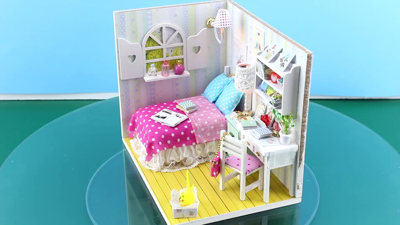 DIY Miniature Model House Kit With Working Lights "Annabelle's Room"