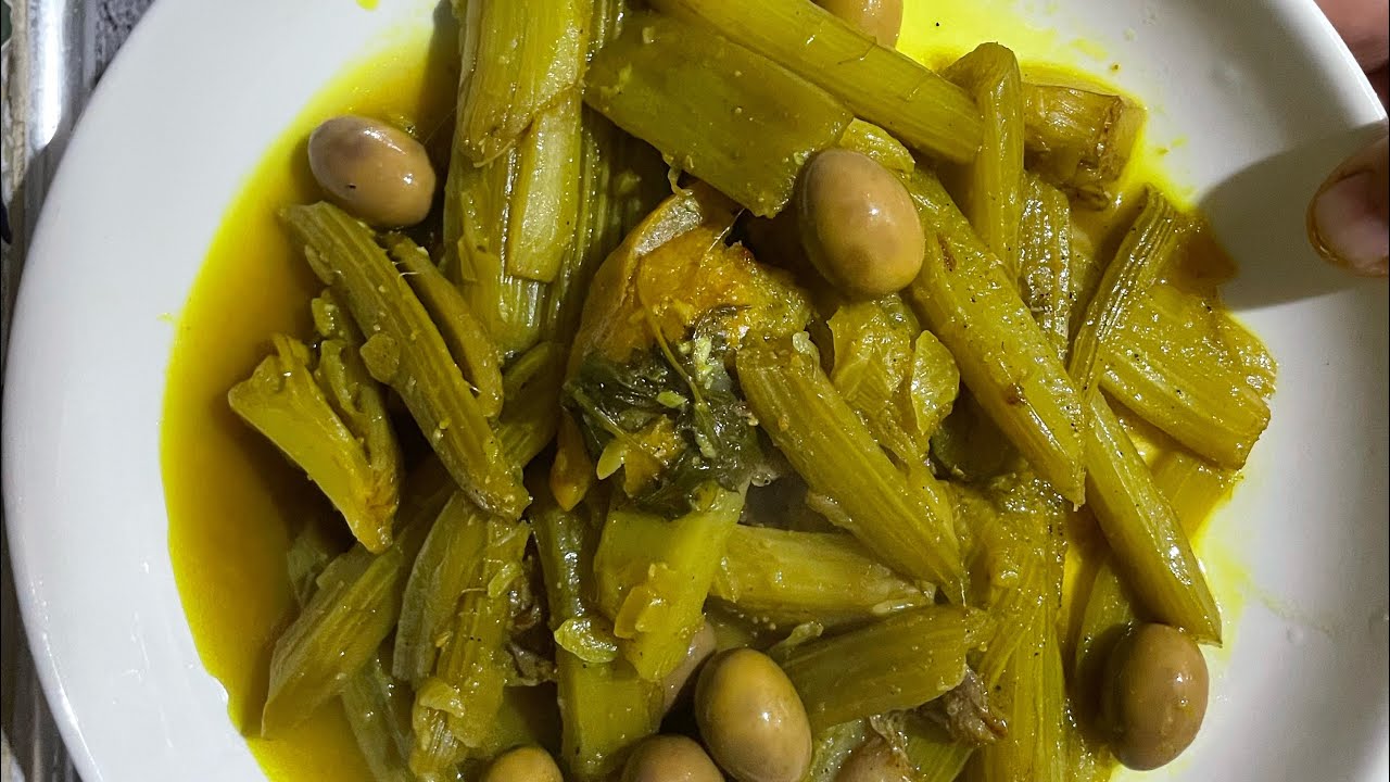 طبق تقليدي مغربي مرقة لحم راس بالخرشوف