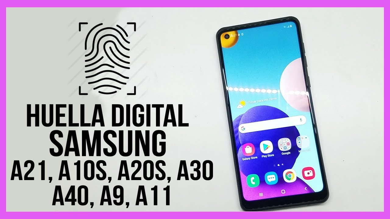 ⏩Como configurar huella digital en Samsung A21-A10s-A20s-A30-A40-A11