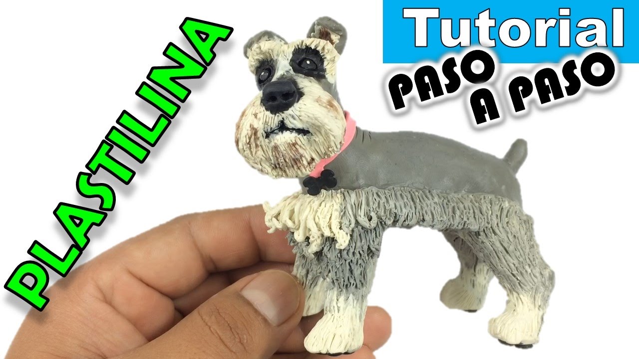 ✅ COMO HACER UNA PERRITA SCHNAUZER DE  PLASTILINA PASO A PASO ✅ POLYMER CLAY