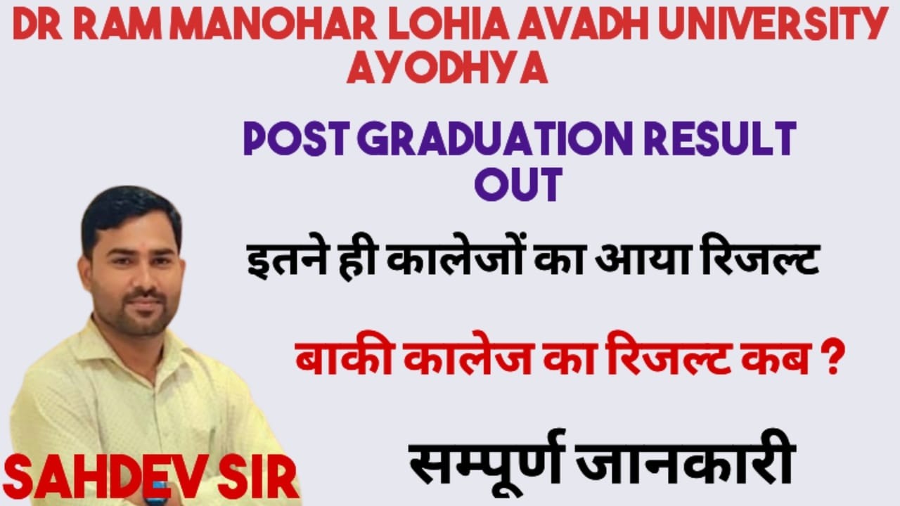 Rmlau Result 2026 Rmlau Ma Msc Mcom 4th Semester Result 2026 Rmlau Result 2026 New Update #rmlau