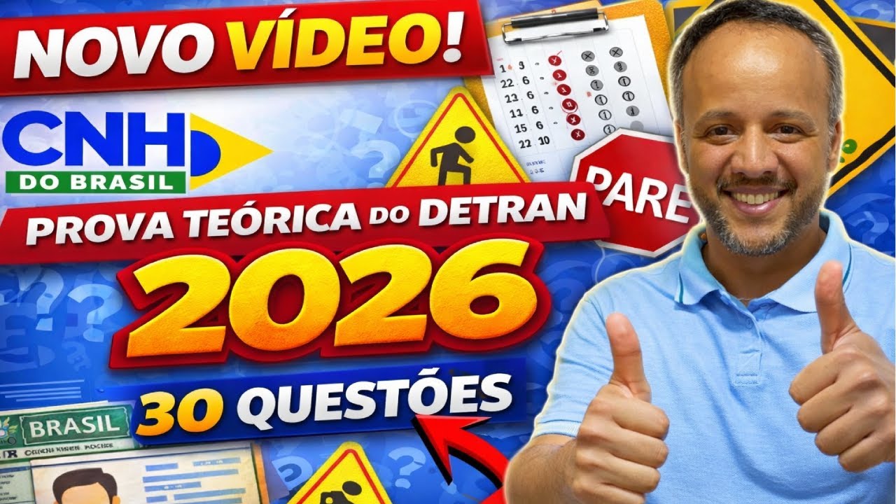 PROVA DO DETRAN 2026: 30 QUESTÕES ATUALIZADAS COM LEIS NOVAS! (SIMULADO URGENTE) #simuladodetran2026