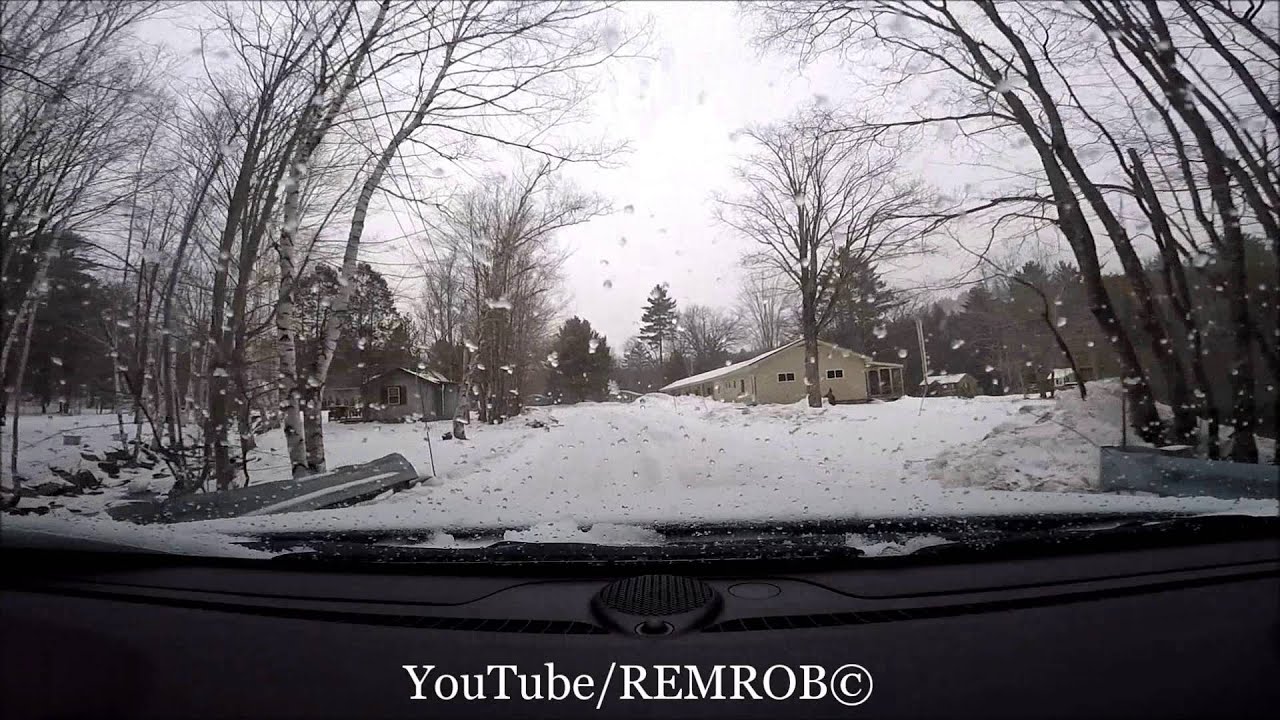 Driving Winter Storm, North Conway to Manchester , N. H. Airport