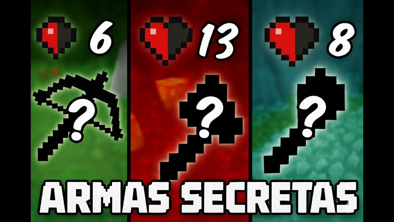 Consiguiendo las ARMAS SECRETAS en MINECRAFT HARDCORE