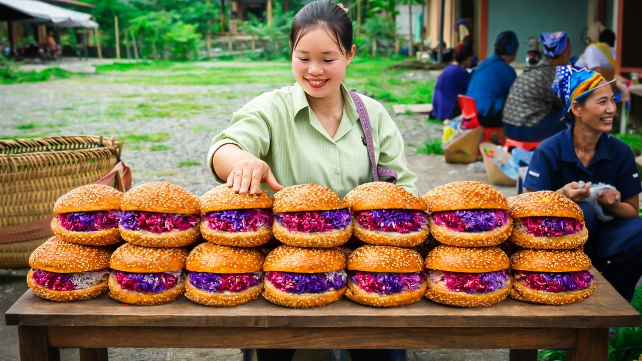 Recipe for Making Large Quantities of Colorful Fried Sticky Rice Cakes for Busy Market Days