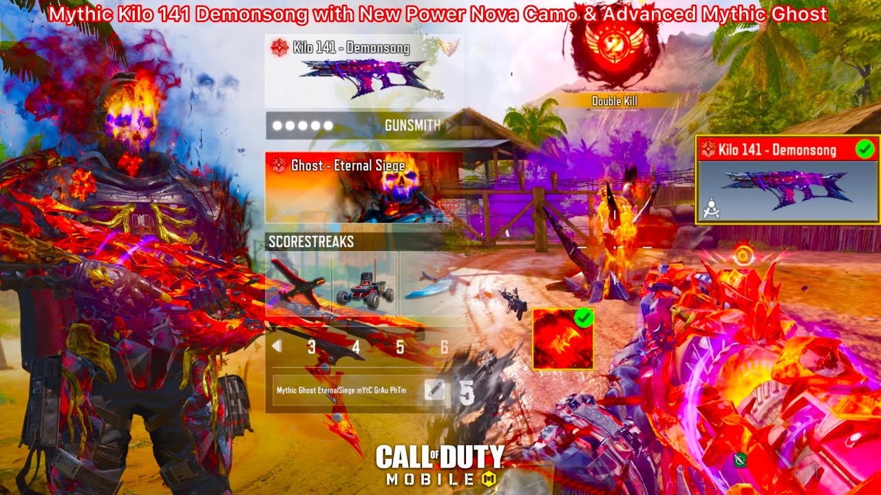 Mythic Kilo 141 Demonsong looks insane with New Power Nova Camo & Mythic Ghost to smash all in CODM🔥