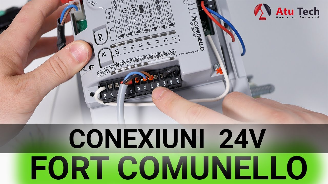 Cum faci conexiunile in placa de automatizare culisanta Comunello FORT 400 KG  GKFT040MLB913A -4K