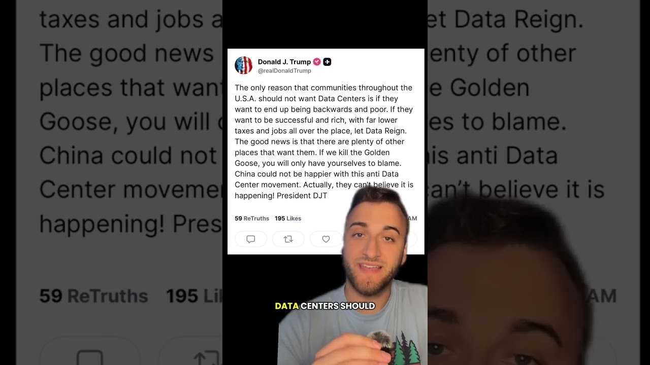 Trump ATTACKS HIS OWN VOTERS for Being Anti-Data Center 🤣
