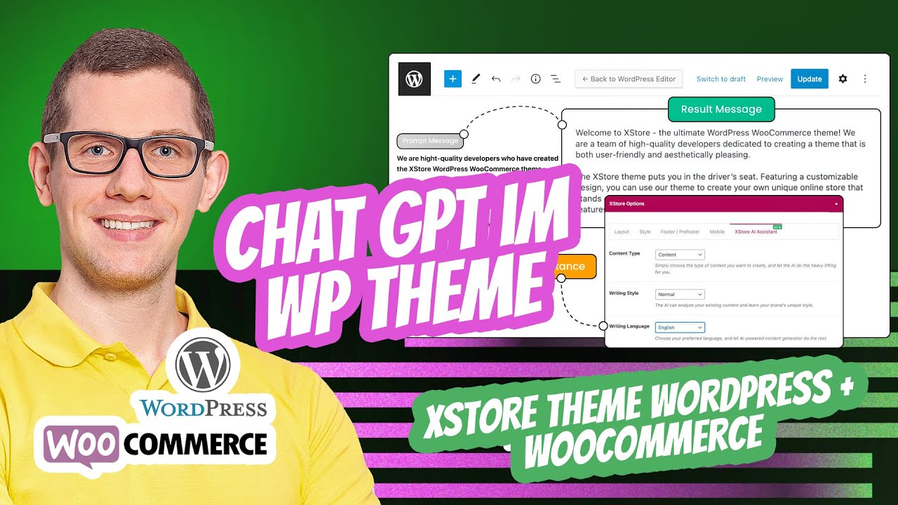 WordPress WooCommerce Theme mit Chat GPT f&uuml;r automatischen Content 🚀 Wahnsinn, schnell & einfach