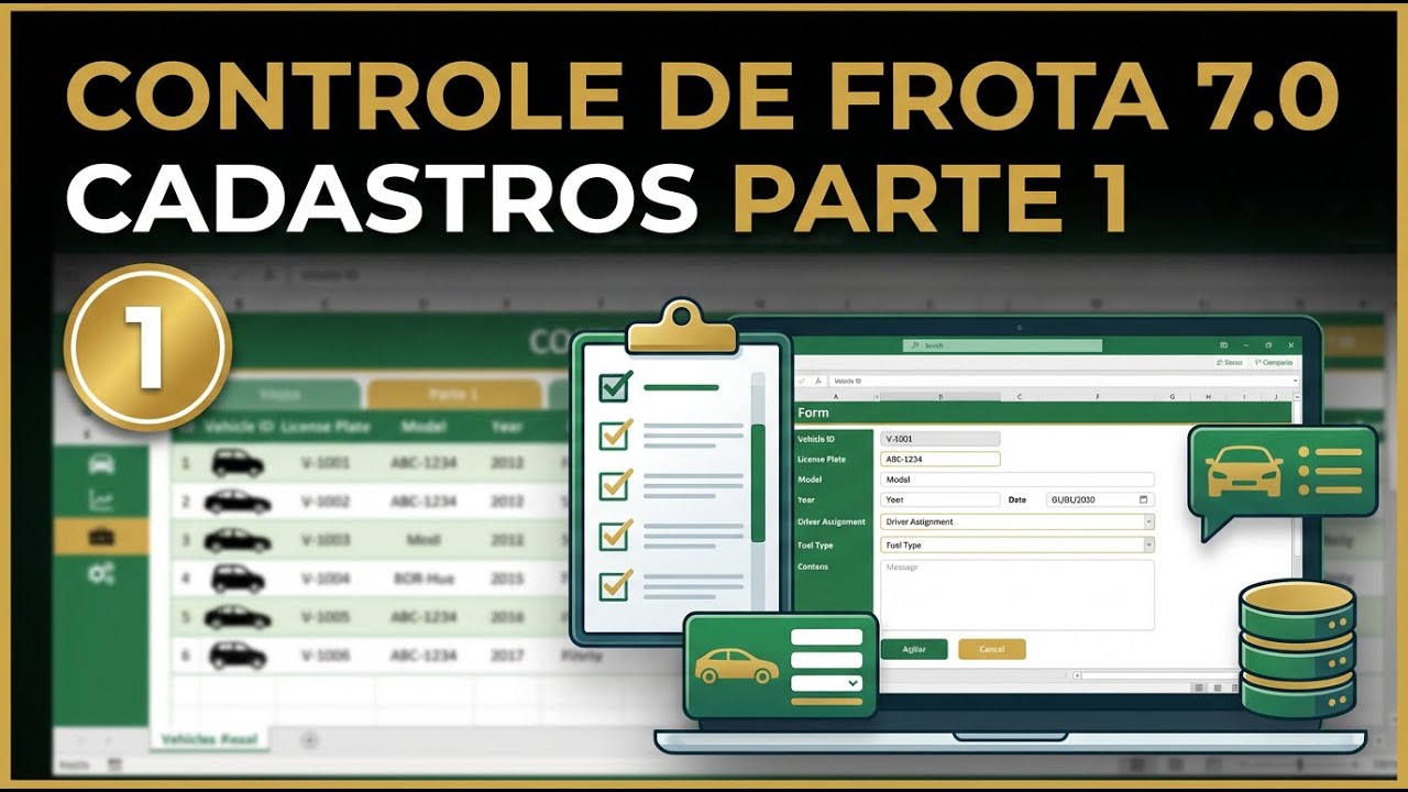 Planilha Controle de Frota 7.0 - Cadastros Parte 1