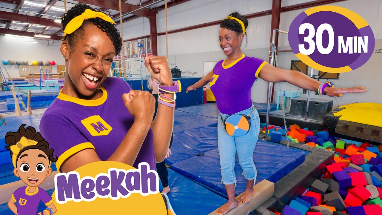 Meekah FLIPS into Gymnastics! 🤸‍♀️ | Blippi & Meekah Challenges and Games for Kids