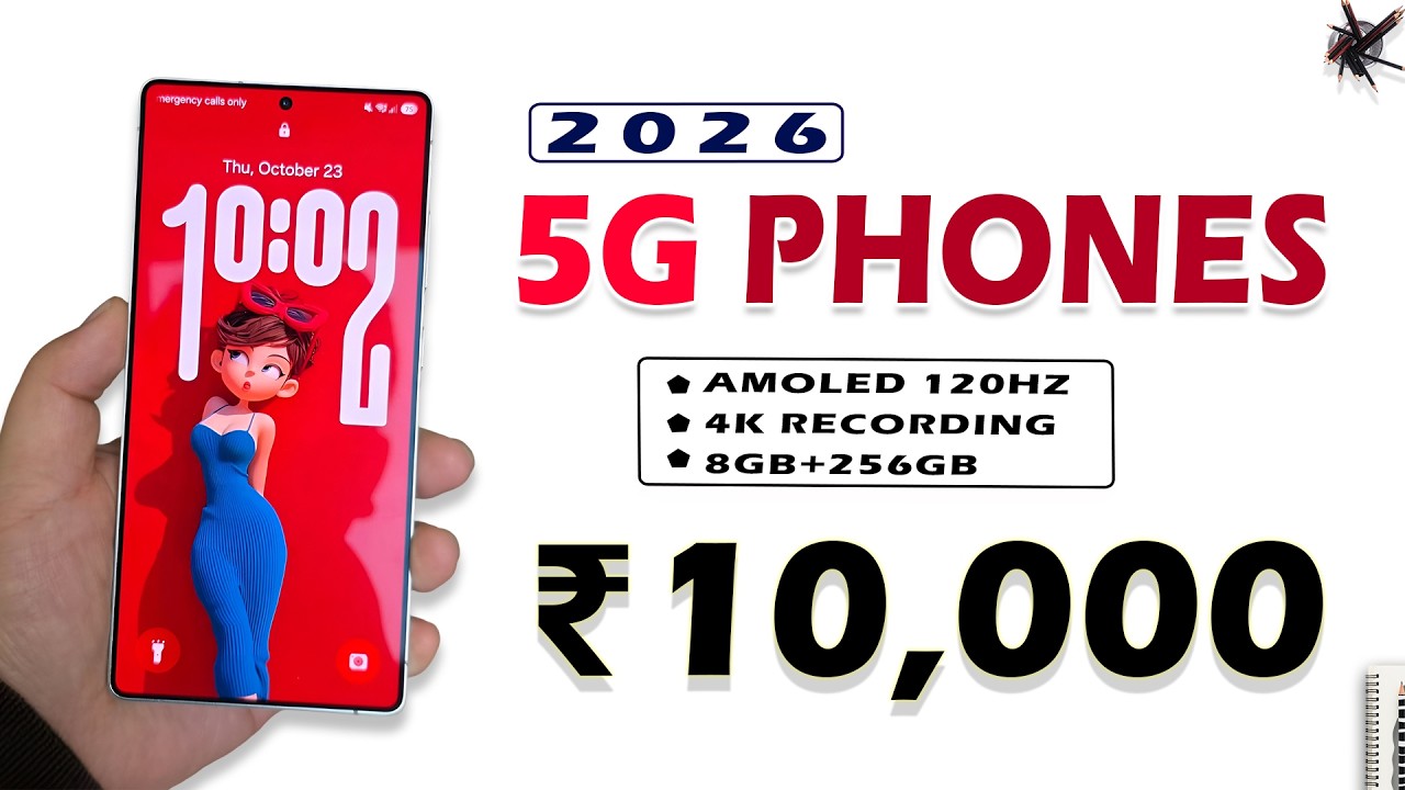 4K Camera + 7000mAh | Best 5g Smartphone Under 10000 in 2026 | 60FPS Gaming| Best Phone Under 10000
