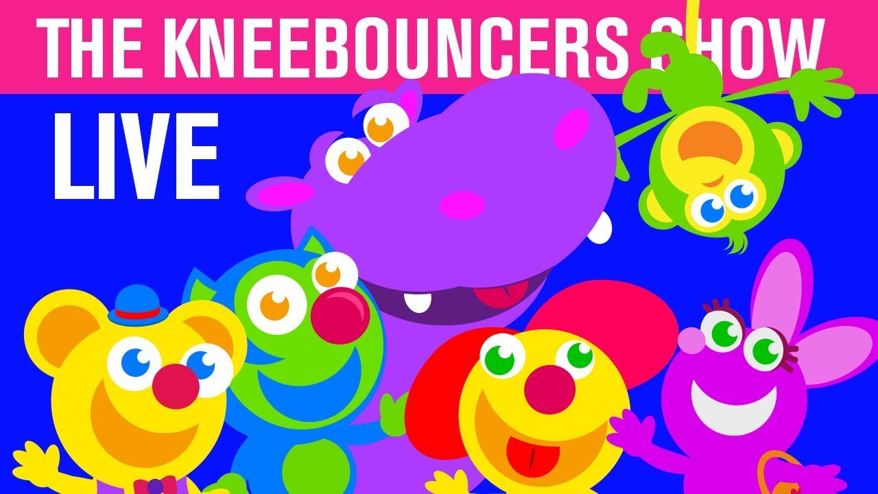 Learning Shapes, Colors, Numbers, Letters, & Nursery Rhymes | KneeBouncers Live