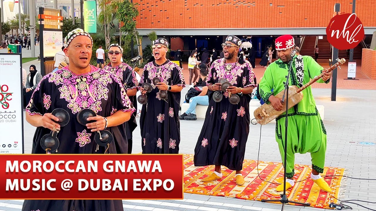 Moroccan Gnawa Traditional Music & Dance at Expo 2020 Dubai | Moroccan Guitar Gimbri (Hejhouj)