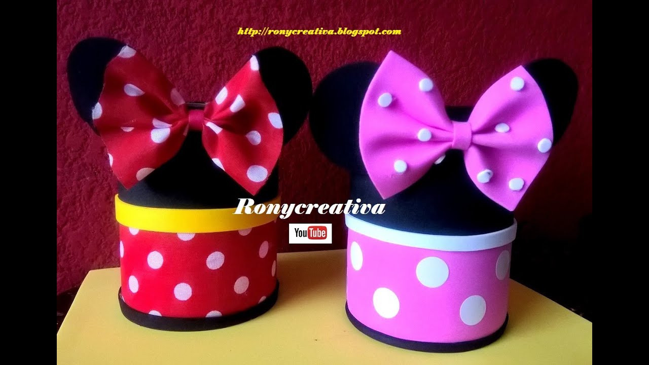 DIY Minnie & Mickey Mouse Foamy Candy Dish & pencil holder / Ronycreativa English Channel