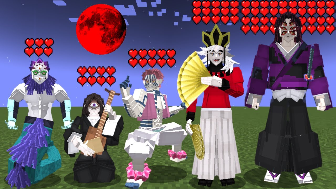 上弦の鬼に変身できるサバイバル！鬼滅の刃【マイクラ】【マインクラフト】