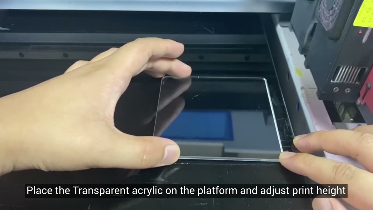 Refinecolor UV Printer Reverse Print making Mirror effect on Clear Acrylic