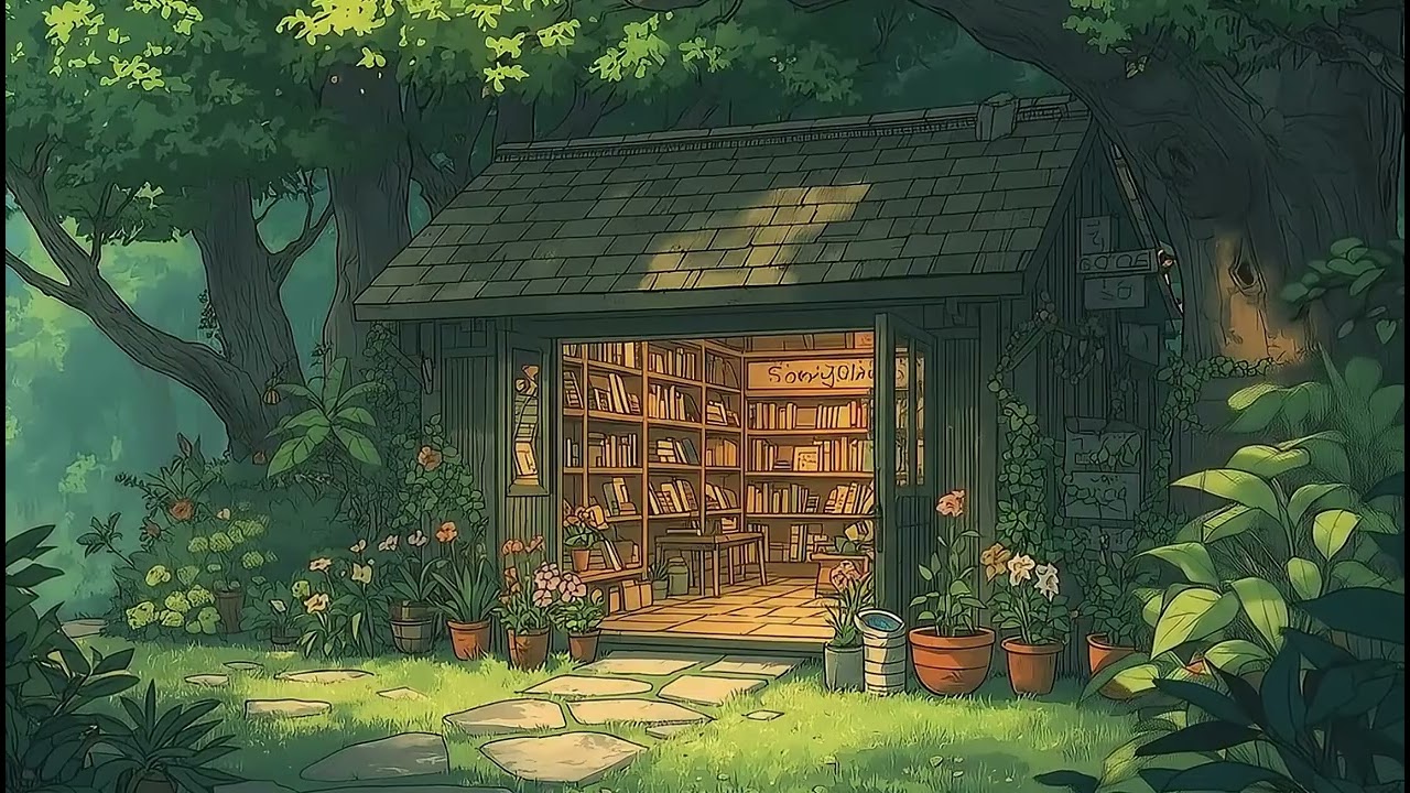 Cozy Garden Library Ambience 🌿 | A Cottagecore Lofi Mix for Deep Focus