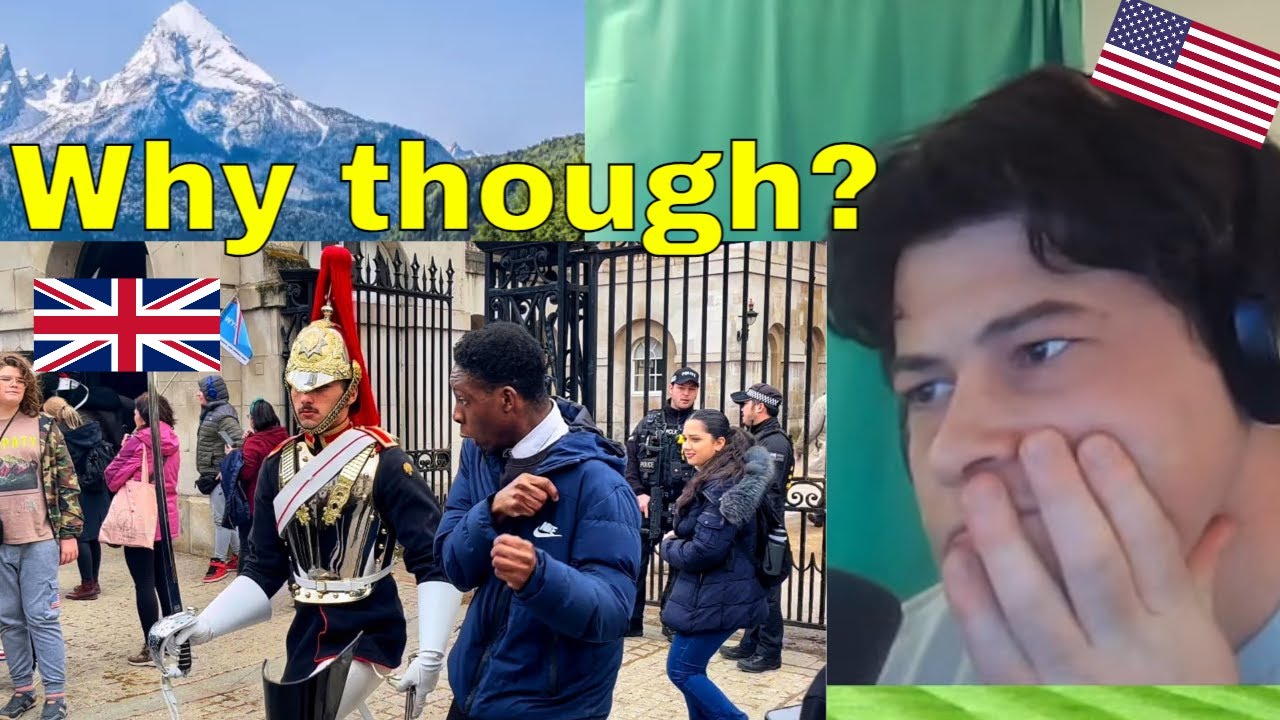 American Reacts Piss-taking boy got a strong reminder from guard!
