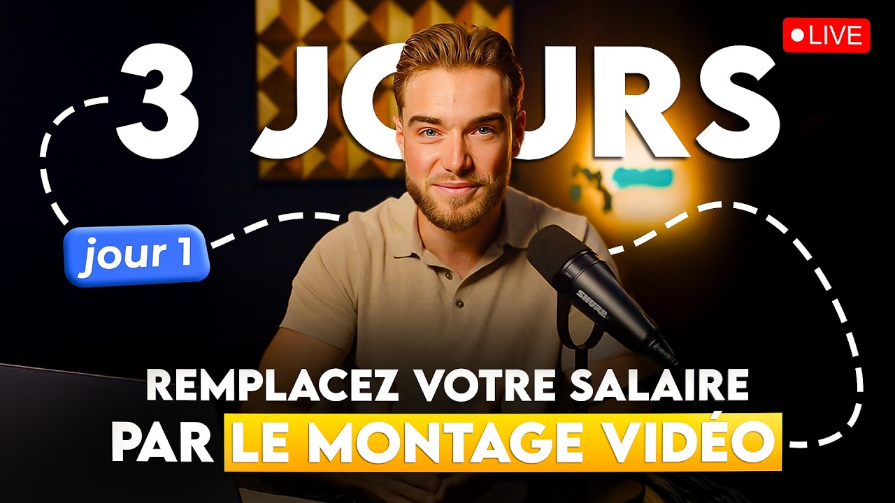 Remplacez votre salaire par votre activité en montage vidéo - JOUR 1 : ACCÉLÉRATEUR MONTEUR PRO.