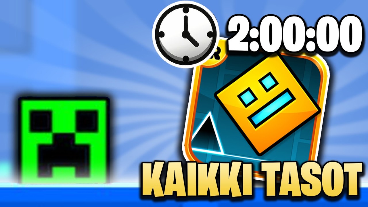 Vedin KAIKKI TASOT 120 Minuutissa... (Geometry Dash Suomi)