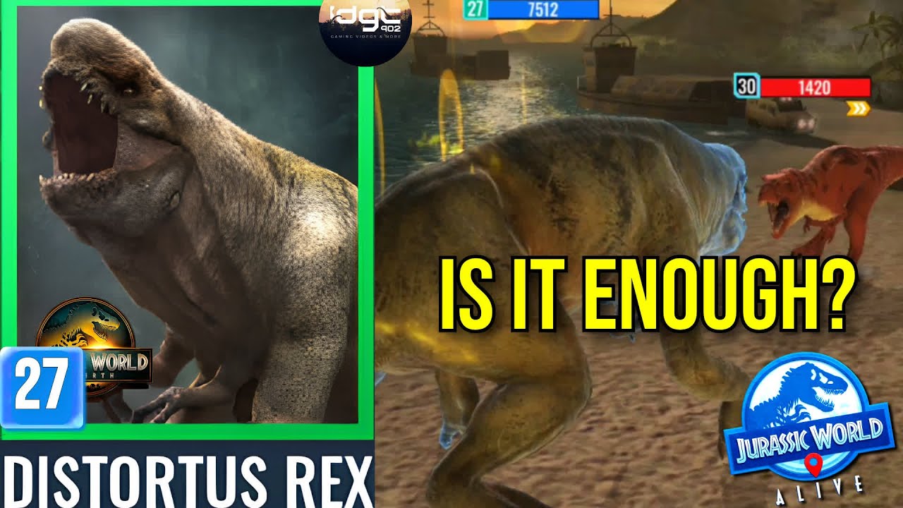 Level 27 DISTORTUS REX in the Arena! | Jurassic World Alive PvP Battles