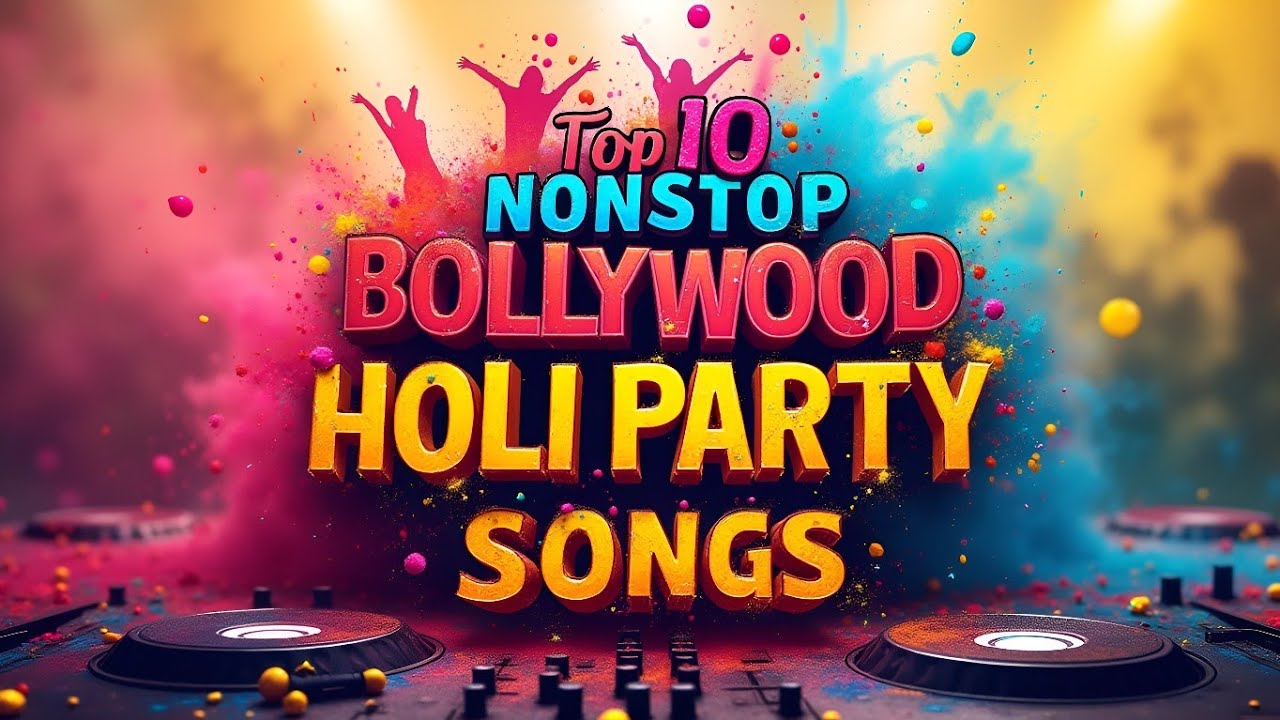 VIRAL SUPERHIT HD - Top 10 NONSTOP Bollywood HOLI Party Songs mix 2025 - NONSTOP 1 hr loop -DJ remix