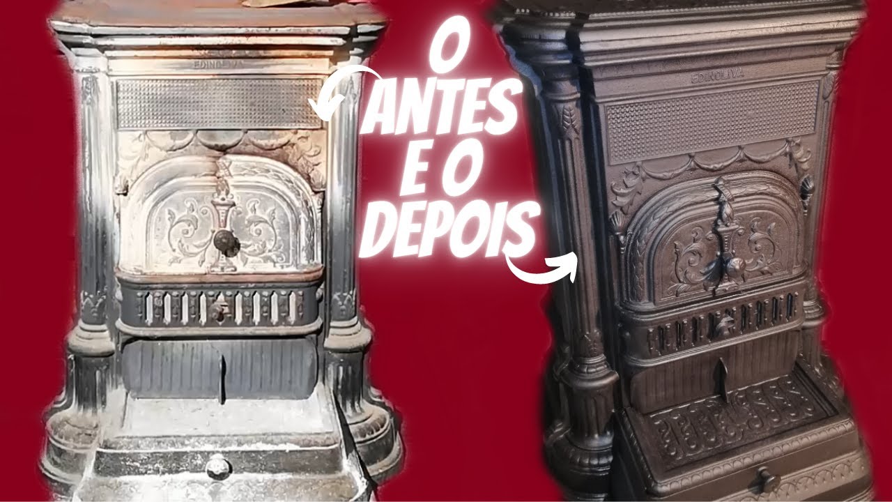 🥶  Já não passo frio !!!  🥶🥶  Restauro detalhado da minha salamandra/lareira🔥🔥🔥🔥