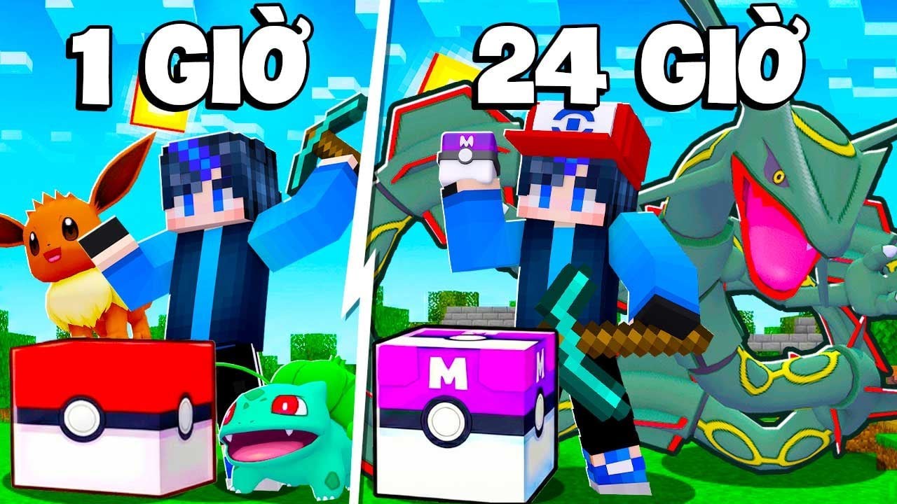 Noxuss D&agrave;nh 24 Giờ Đập LUCKY BLOCK Sở Hữu Đội H&igrave;nh POKEMON XỊN NHẤT c&ugrave;ng zio kass, dragon
