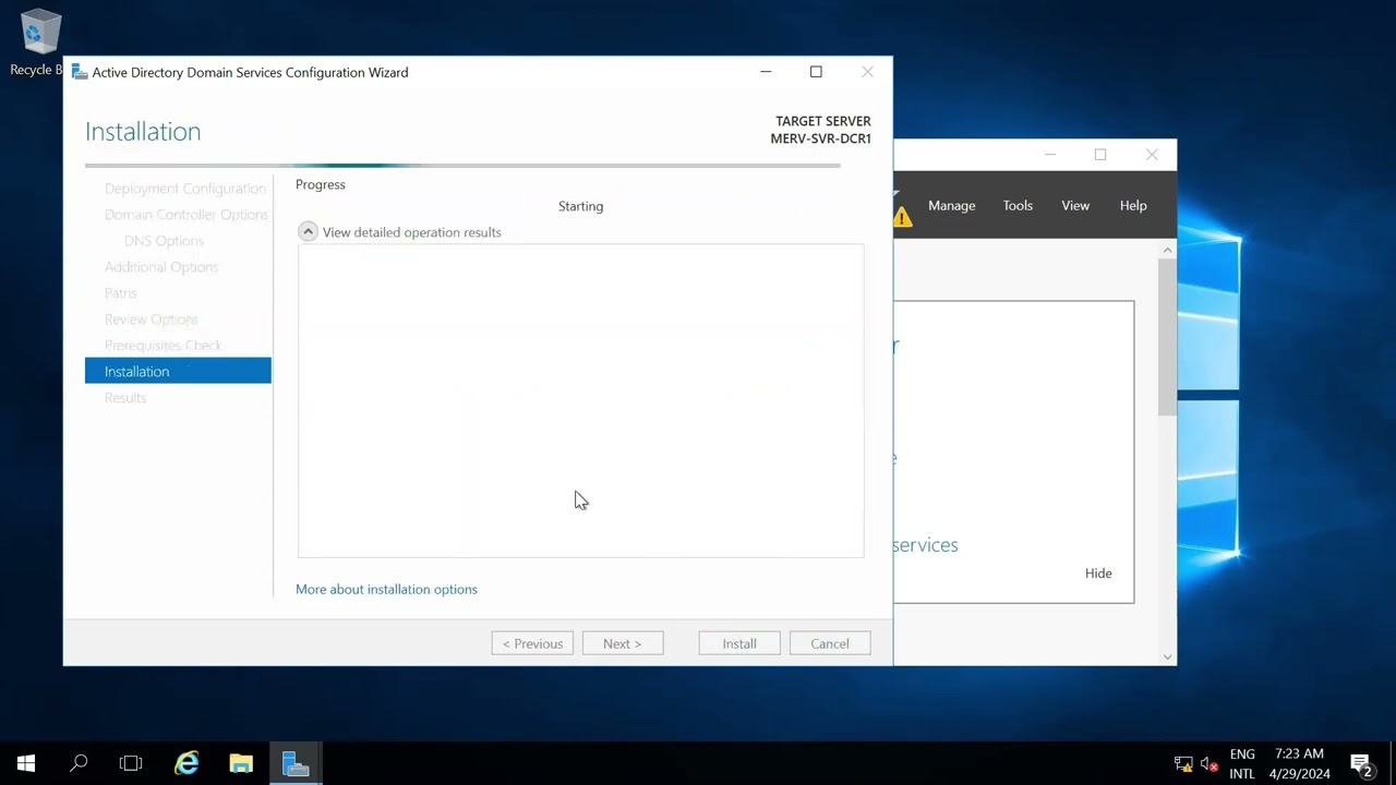 Steps to install and setup Domain Controller on Windows Server 2016