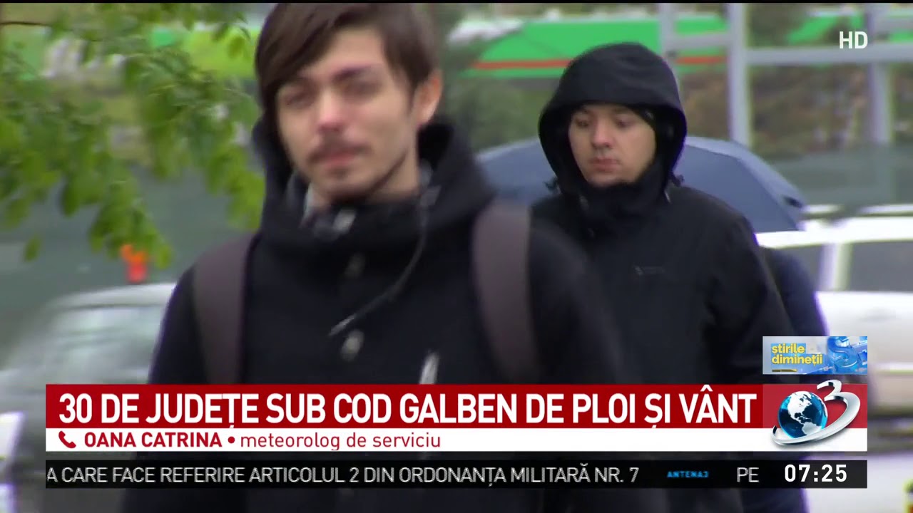 30 de județe sub cod galben de v&acirc;nt și ploi