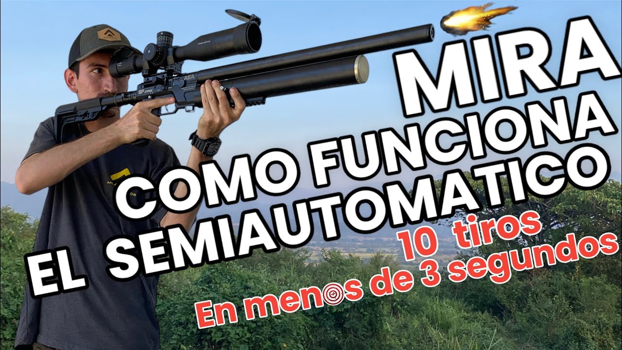 10 TIROS EN MENOS DE 3 SEGUNDOS // PCP AEA SF SNIPER SEMIAUTOMATICO / QUE BELLEZA DE RIFLE