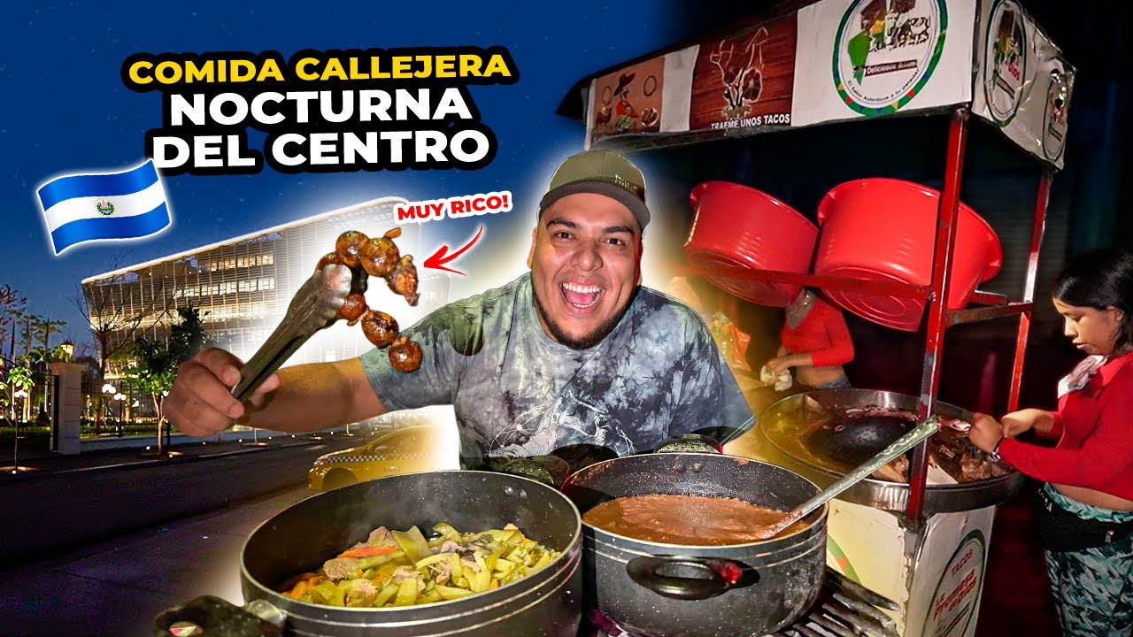 🤤PROBANDO COMIDA CALLEJERA NOCTURNA del CENTRO *super barata*