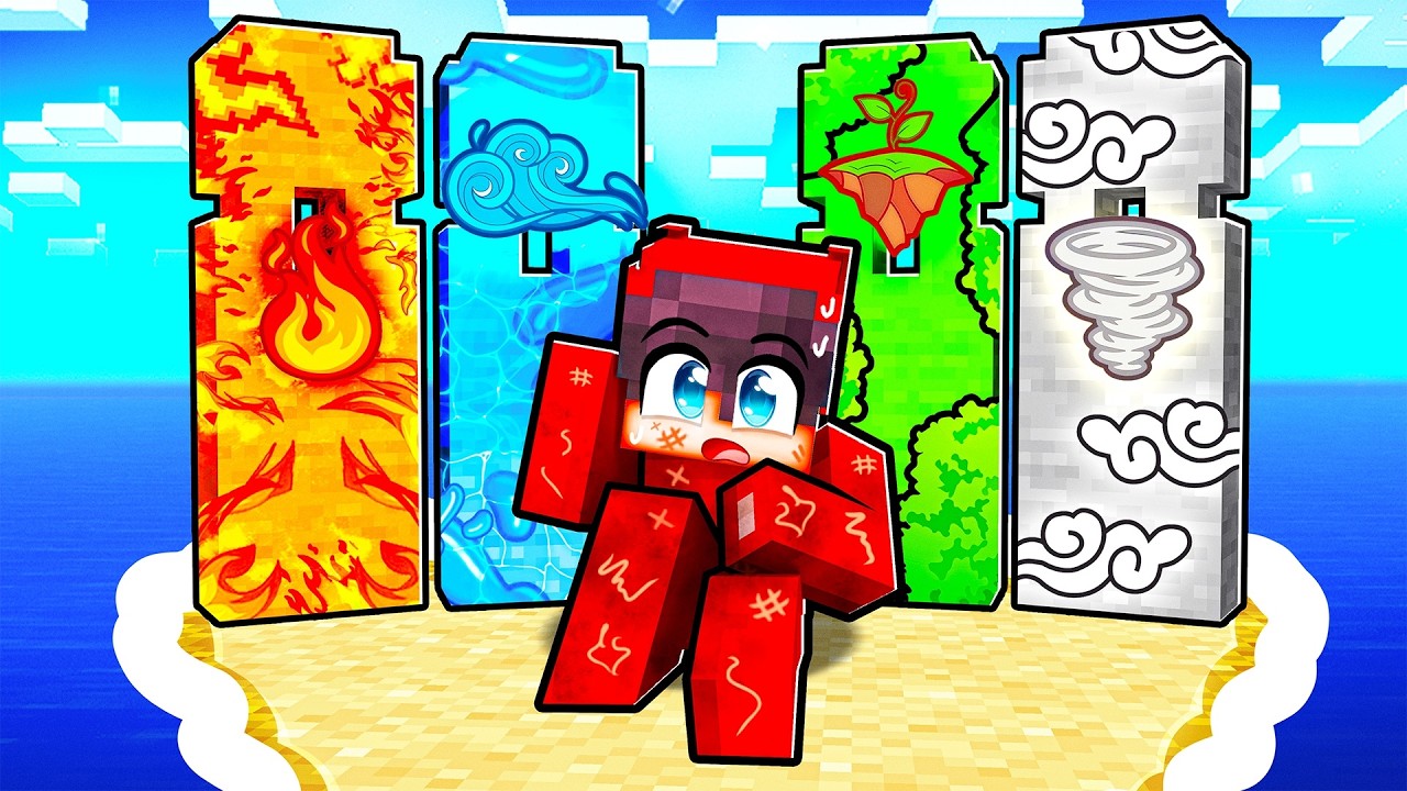 Trapped on ELEMENTAL ISLAND in Minecraft!