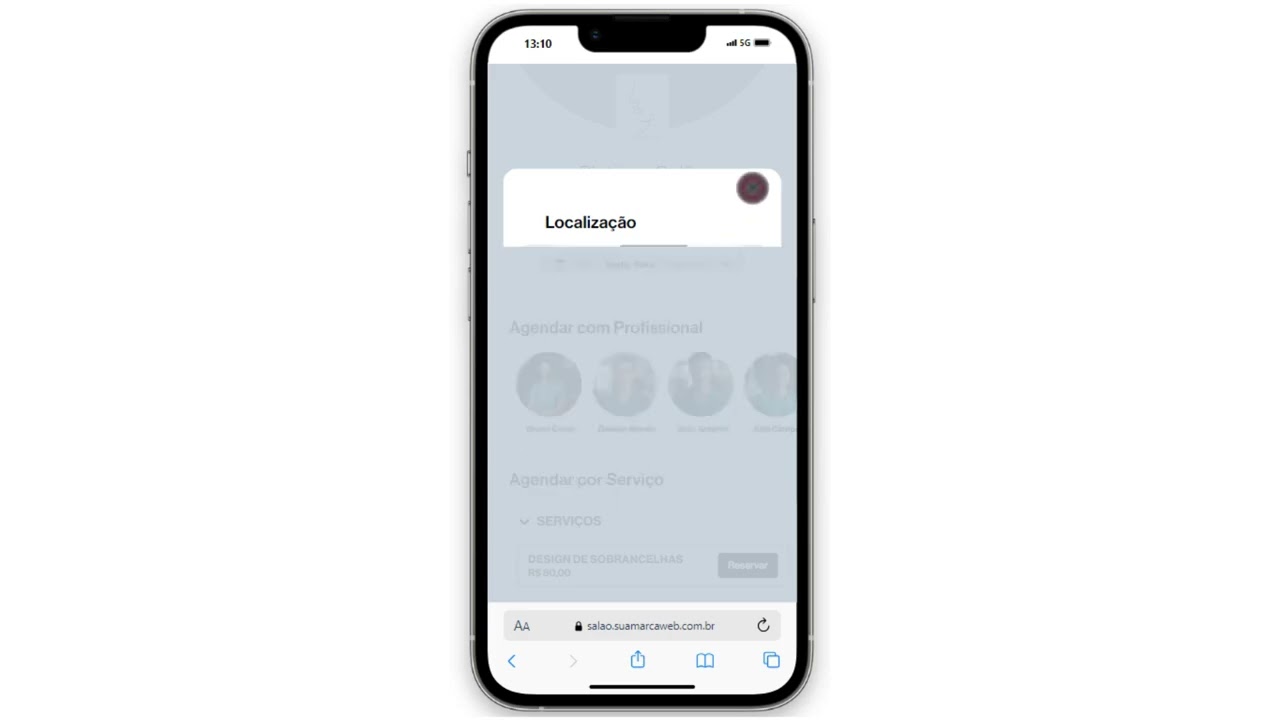 Salões CEO360 - Link de Reserva Link de Reserva do Profissional