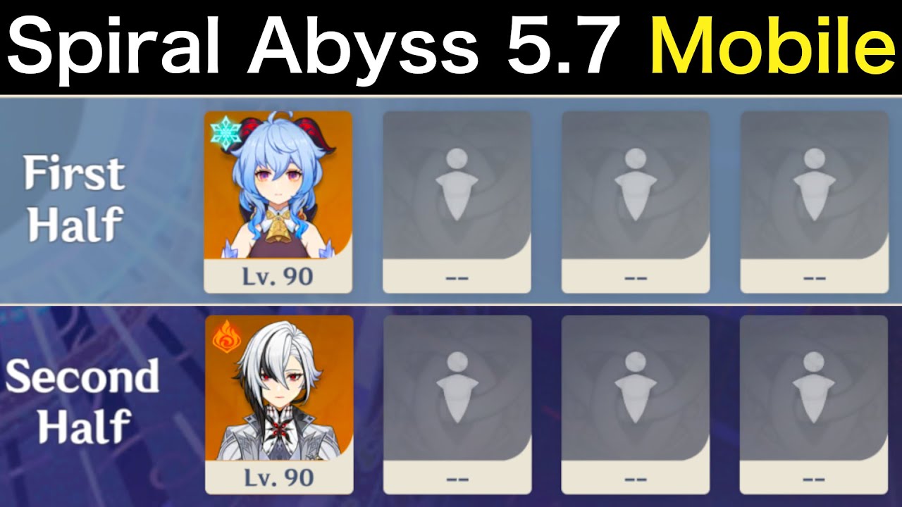 Solo C0 R0 Ganyu No Damage & C2 Arlecchino | Spiral Abyss 5.7 Mobile | Genshin Impact