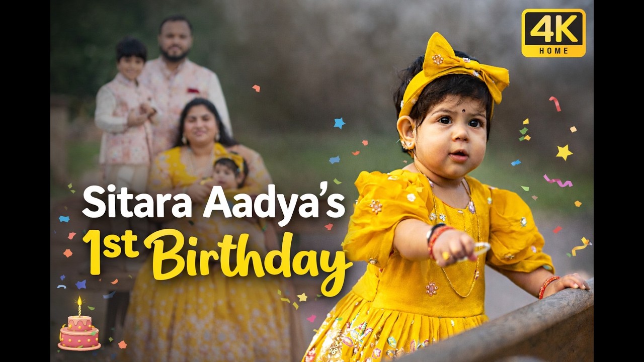 Sitara Aadya Celebrating 1st Birthday my little princess #BirthdayMemories #FamilyLove #TeluguFamily