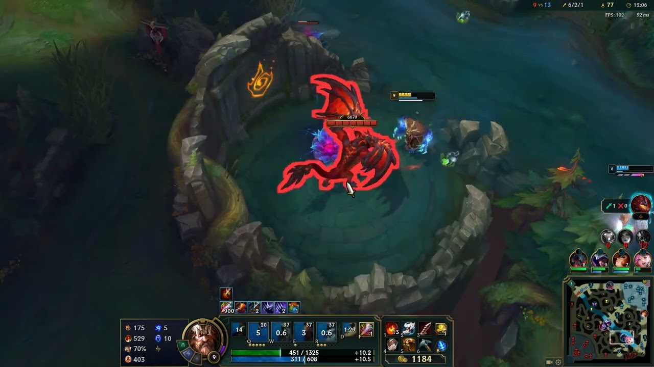 League Of Legends Ft Udyr On Jungle (Game 3210 Patch 12.22)