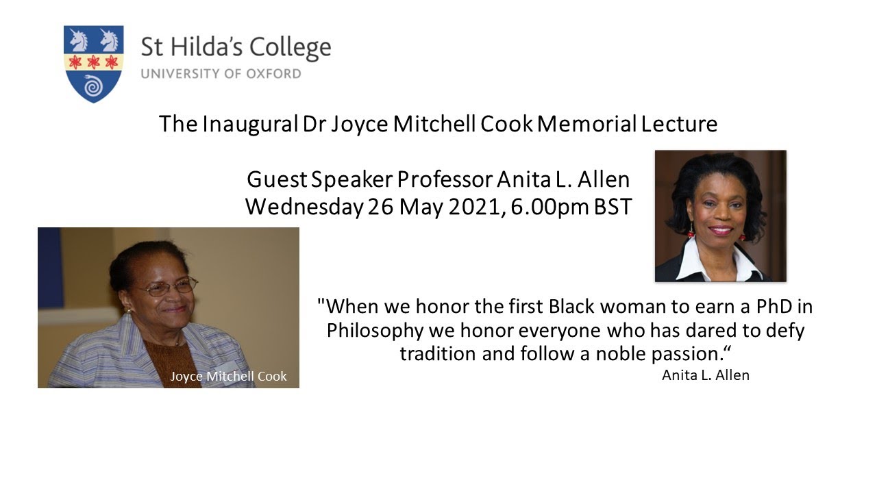 Dr Joyce Mitchell Cook Memorial Lecture