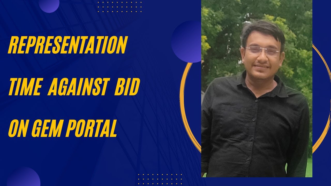 Representation time against Bid  on GeM Portal  #gem #contractors #bidding