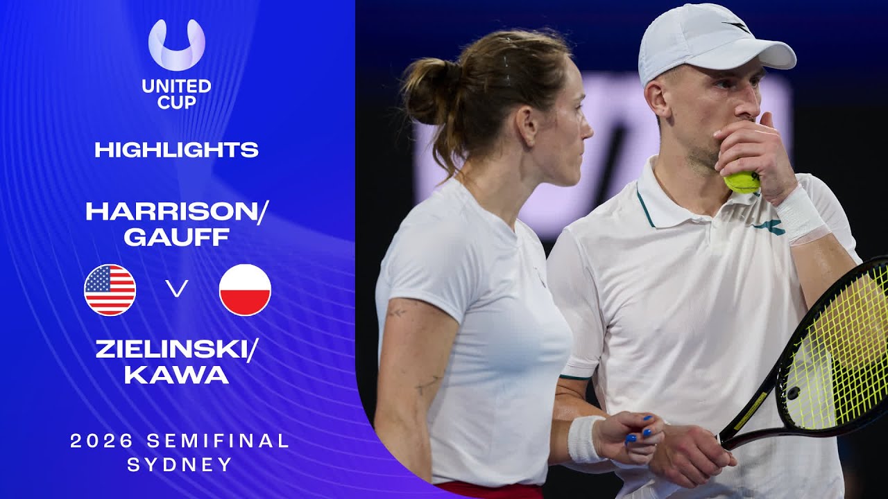 Harrison/Gauff v Zielinski/Kawa Highlights | United Cup 2026 Semifinal